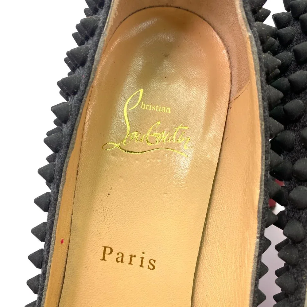 🌷❤️🔥SPRING SALE 🔥 FINAL PRICE🌷💥Christian Louboutin Pigalle Spikes 100 36 - Picture 3 of 7
